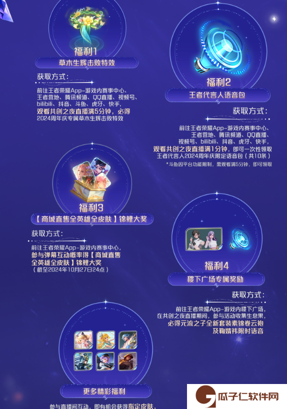 《王者荣耀》2024共创之夜福利领取方法